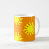 Niedliches nahtloses Sonnenmuster. Doodle Hand gez Kaffeetasse (VorderseiteRechts)