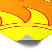 Niedliches nahtloses Sonnenmuster. Doodle Hand gez Poster (Ecke)