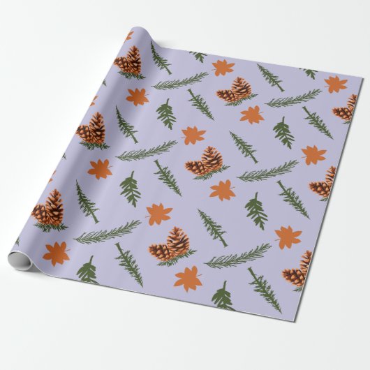 Niedliches Nahtloses Umhüllungspapier: Fall Leaf u Geschenkpapier (Ungerollt)