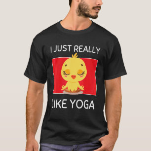 Niedliches Namaste-Hühnchen wie Yoga Pilat T-Shirt
