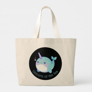 Niedliches Narwhal-Einhorn Jumbo Stoffbeutel