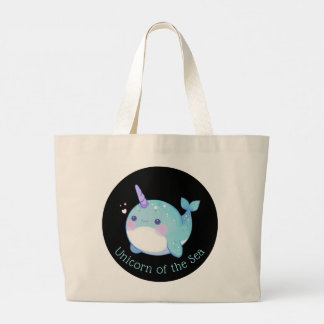Niedliches Narwhal-Einhorn Jumbo Stoffbeutel