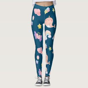 Niedliches Narwhal Fish Unicorn Rainbow Sea Girl M Leggings