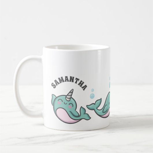 Niedliches Narwhal Kaffeetasse (Links)