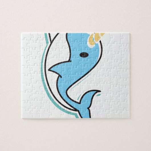 Niedliches Narwhal Puzzle (Horizontal)