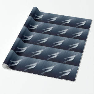 Niedliches Narwhals, das zusammen Underwater Geschenkpapier