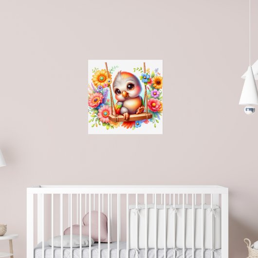 Niedliches Nashorn-Kinderzimmer Poster (Kinderzimmer 2)