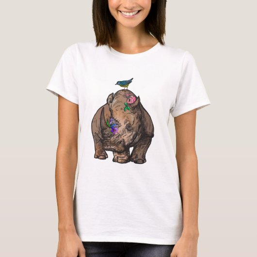 Niedliches Nashorn T-Shirt (Vorderseite)