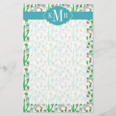 Niedliches Naturblumenmuster Briefpapier (Vorderseite)