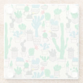 Niedliches Naturblumenmuster Glasuntersetzer (Rückseite)