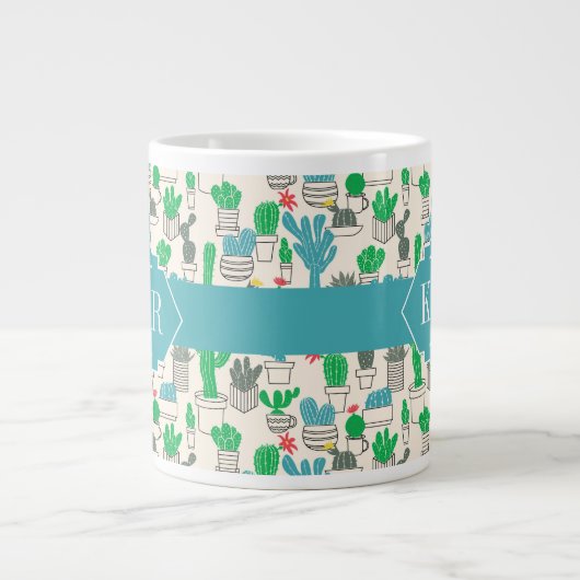 Niedliches Naturblumenmuster Jumbo-Tasse (Vorderseite)