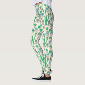 Niedliches Naturblumenmuster Leggings (Links)