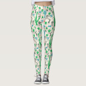 Niedliches Naturblumenmuster Leggings (Vorderseite)