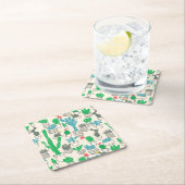 Niedliches Naturblumenmuster Rechteckiger Pappuntersetzer (Vor Ort)