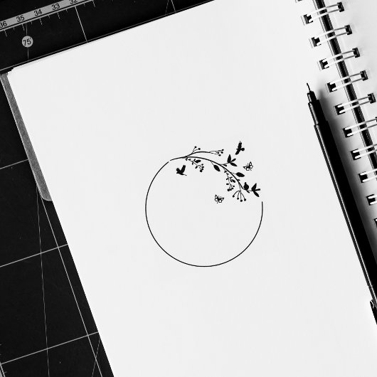 Niedliches Naturelement Gummistempel