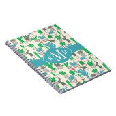 Niedliches natürliches Blumenkaktus-Muster Notizblock (Rechte Seite)