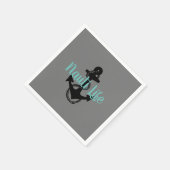 niedliches NAUTI-LEBEN mit Anker | Napkins Serviette (Ecke)