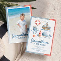 Niedliches Nautic Beach Party GeburtstagsFoto