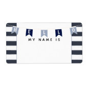 Niedliches Nautic Hallo Mein Name ist Tag-Aufklebe (Vorne)