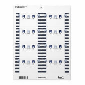 Niedliches Nautic Hallo Mein Name ist Tag-Aufklebe (Vorne)