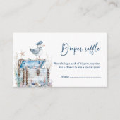 Niedliches Nautical Ahoy Baby Dusche Windelwanne R Begleitkarte (Vorderseite)