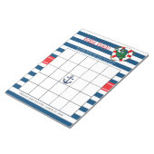 Niedliches Nautical Alligator Baby Dusche Bingo Sp Notizblock (angewinkelt)