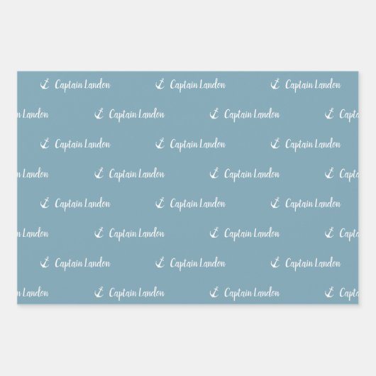 Niedliches Nautical Lighthouse Boat Kid Muster Par Geschenkpapier Set (Vorderseite 2)