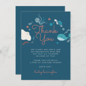 Niedliches Nautical Under Sea Baby Dusche Danke (Vorne/Hinten)