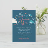 Niedliches Nautical Under Sea Baby Dusche Danke (Stehend Vorderseite)