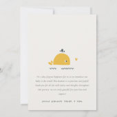 Niedliches Nautical Whale Heart Foto Geburtsankünd Dankeskarte (Rückseite)