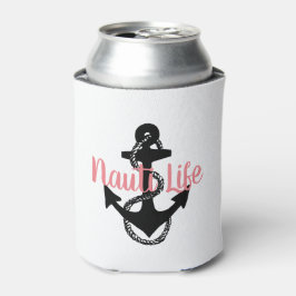 niedliches, nautisches NAUTI LIFE-Skript + Anker | Dosenkühler