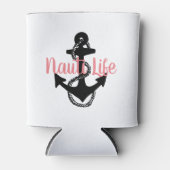 niedliches, nautisches NAUTI LIFE-Skript + Anker | Dosenkühler (Vorderseite)