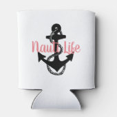niedliches, nautisches NAUTI LIFE-Skript + Anker | Dosenkühler (Rückseite)