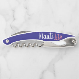 niedliches, nautisches NAUTI LIFE-Skript auf marin Kellnermesser