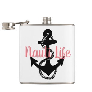 niedliches, nautisches NAUTI LIFE-Skript mit Anker Flachmann