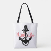 niedliches, nautisches NAUTI LIFE-Skript mit Anker Tasche (Rückseite)
