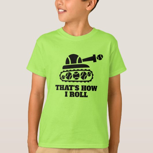 Niedliches Neon Green Kid's Tennis Tee Shirt (Vorderseite)