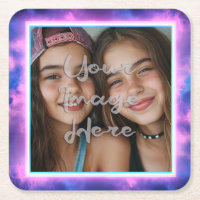 Niedliches Neon Vaporwave Foto Border