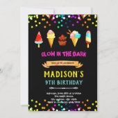 Niedliches Neoneis Geburtstagsaufenthalt Einladung (Vorderseite)