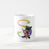Niedliches Nerd Raccon Monogramm S Kaffeetasse (Mittel)