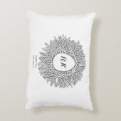 Niedliches Nest & Ei - Personalisierte Initialen u Dekokissen (Rückseite(Vertikal))