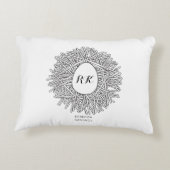 Niedliches Nest & Ei - Personalisierte Initialen u Dekokissen (Rückseite)