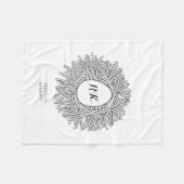 Niedliches Nest & Ei - Personalisierte Initialen u Fleecedecke (Vorderseite (Horizontal))