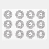 Niedliches Nest & Ei - Personalisierte Initialen u Geschenkpapier Set (Vorderseite 3)