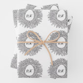 Niedliches Nest & Ei - Personalisierte Initialen u Geschenkpapier Set (Beispiel)