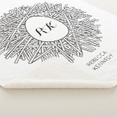 Niedliches Nest & Ei - Personalisierte Initialen u Sherpadecke (3/4)