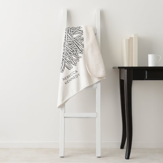 Niedliches Nest & Ei - Personalisierte Initialen u Sherpadecke (Beispiel)