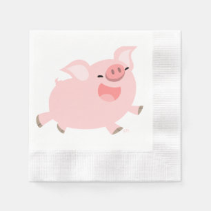 Niedliches nettes Cartoon-Schwein-Papierservietten Serviette