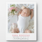 Niedliches neues Baby-Foto Fotoplatte (Vorderseite)