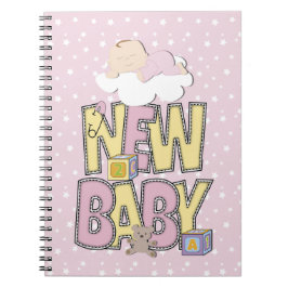 Niedliches neues Baby Girl iPad Notebook Notizblock